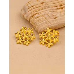 DressBerry Anti Tarnish Flower Studs Earrings-picture-10