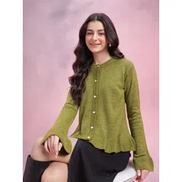 DressBerry Band Collar Relaxed Cardigan-picture-35