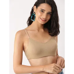 DressBerry Beige Solid Non-Wired Lightly Padded Everyday Bra DB-CAM-PAD-01D-picture-12