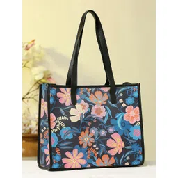 DressBerry Black Floral Printed Structured Shoulder Bag-picture-27