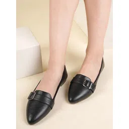 DressBerry Black Pointed Toe Ballerinas-picture-33