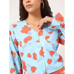 DressBerry Bloom & Beyond Floral Printed Shirt Style Top image 3