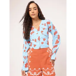 DressBerry Bloom & Beyond Floral Printed Shirt Style Top image 2