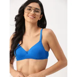 DressBerry Blue Solid Non-Wired Lightly Padded T-shirt Bra DB-HNS-BRA-009D-picture-35