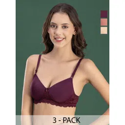 DressBerry Bra Medium Coverage Lightly Padded Pack of 3-picture-39