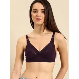 DressBerry Burgundy Lace Non-Wired Non Padded Everyday Bra-picture-20