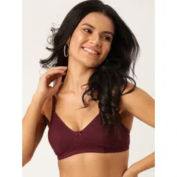 DressBerry Burgundy Solid Non-Wired Non Padded T-shirt Bra 5355-05-picture-26