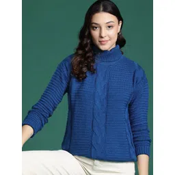 DressBerry Cable Knit Turtle Neck Pullover-picture-32