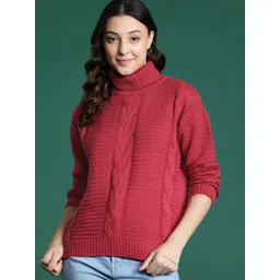 DressBerry Cable Knit Turtle Neck Pullover-picture-29