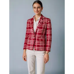 DressBerry Checked Single-Breasted Blazers-picture-22