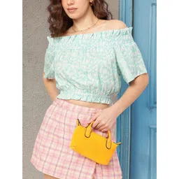 DressBerry Chic & Cheery Smocked Crop Blouson Top-picture-28