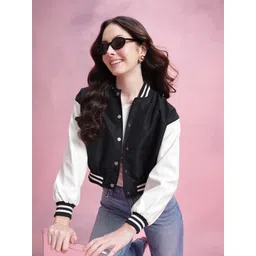 DressBerry Colourblocked Cropped Varsity Jacket-picture-35