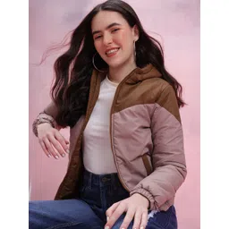 DressBerry Colourblocked Hooded Padded Jacket-picture-37