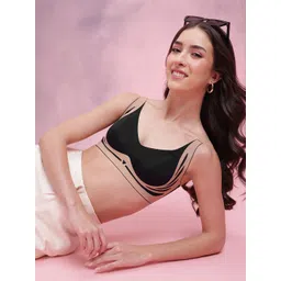 DressBerry Colourblocked Medium Coverage Removable Padding T-Shirt Bra YWK-AB9929A-picture-20