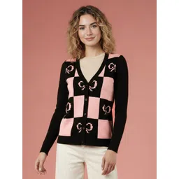 DressBerry Colourblocked V-Neck Cardigan-picture-34