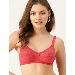 DressBerry Coral Red Floral Lace Bra-picture-26