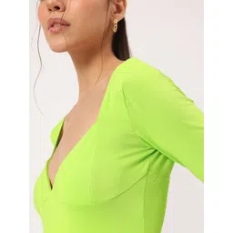 DressBerry Cyber Chic Sweetheart Neck Fitted Top image 2