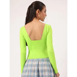 DressBerry Cyber Chic Sweetheart Neck Fitted Top image 5