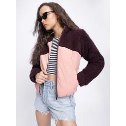 DressBerry Effortless Layering Sherpa Colourblocked Padded Jacket-picture-16