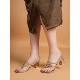 DressBerry Embellished Party Block Sandals-picture-15