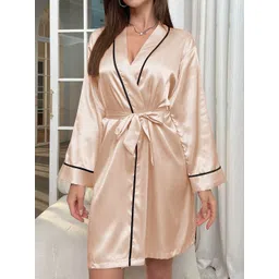 dressberry ETC V-Neck Robe With Fabric Belt-picture-12