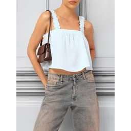 DressBerry Flare Fusion Ruched Strap Crop Top-picture-27