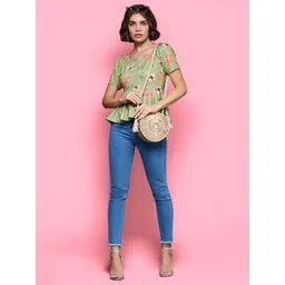 DressBerry Floral Print Georgette Blouson Top-picture-31