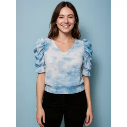 DressBerry Floral Print Georgette Blouson Top-picture-39