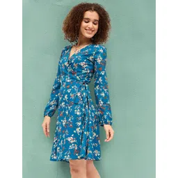 DressBerry Floral Print Puff Sleeve Dress-picture-31
