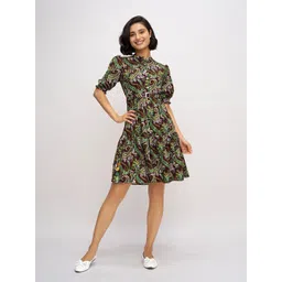 DressBerry Floral Printed Fit & Flare Dress-image-37