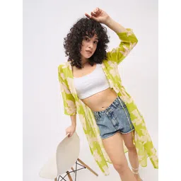 DressBerry Floral Printed Longline Open Front Shrug-picture-53