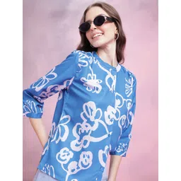 DressBerry Floral Printed Shirt-Style Top-picture-10