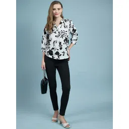 DressBerry Floral Printed Shirt Style Top image 1
