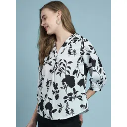 DressBerry Floral Printed Shirt Style Top image 4