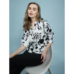 DressBerry Floral Printed Shirt Style Top image 3