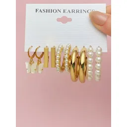 DressBerry Geometric Hoop Earrings-picture-36