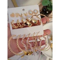 DressBerry Geometric Hoop Earrings-picture-11