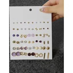 DressBerry Geometric Studs Earrings-picture-38