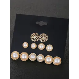 DressBerry Gold-Plated Alloy Pearls Earrings-picture-40