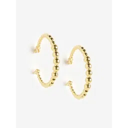 DressBerry Gold-Plated Circular Hoop Earrings-picture-36