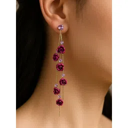 DressBerry Gold-Plated Metal Drop Earrings-picture-12