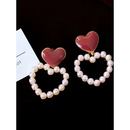 DressBerry Gold-Plated Pearls Alloy Drop Earrings-picture-11