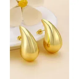DressBerry Gold-Plated Stainless Steel Teardrop Shaped Studs-picture-14