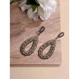 DressBerry Gold-Plated Teardrop Shaped Drop Earrings-picture-31