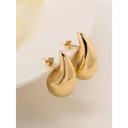 DressBerry Gold-Plated Teardrop Shaped Stainless Steel Studs-picture-13