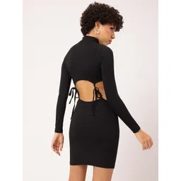 DressBerry Goth Girl High Neck Ribbed Linked Co-ords image 4
