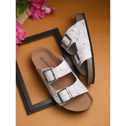 DressBerry Grey Printed Open Toe Flats-picture-14