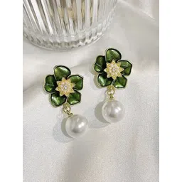 DressBerry Korean Artificial Stones Floral Earrings-picture-34