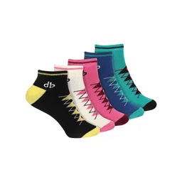 DressBerry Men Pack Of 5 Patterned Ankle-Length Socks-picture-14