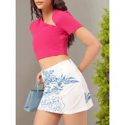 DressBerry Modern Barbie Asymmetric Fitted Crop Top-picture-24